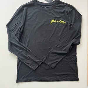 NWT Original Use Malibu Surf California Graphic T-Shirt L Black Long Sleeve (B4)